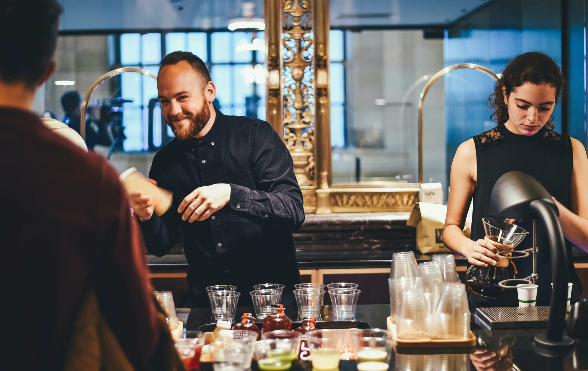What jobs do event staff do?
